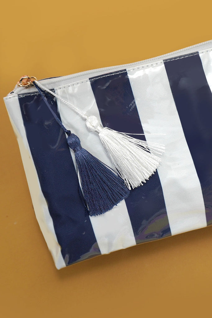 TRAVEL STRIPE COSMETIC MAKEUP POUCH BAG | 40P594