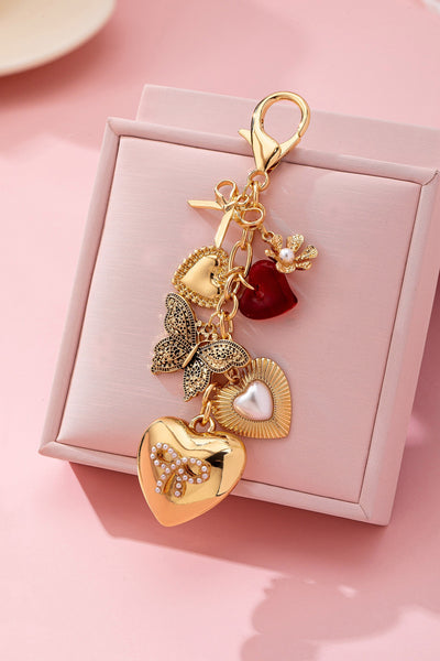 BAG CHARM-HEART BOW BUTTERFLY CHARM KEY CHAIN | 80K093