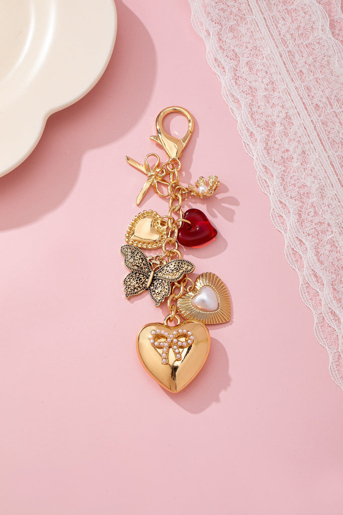 BAG CHARM-HEART BOW BUTTERFLY CHARM KEY CHAIN | 80K093