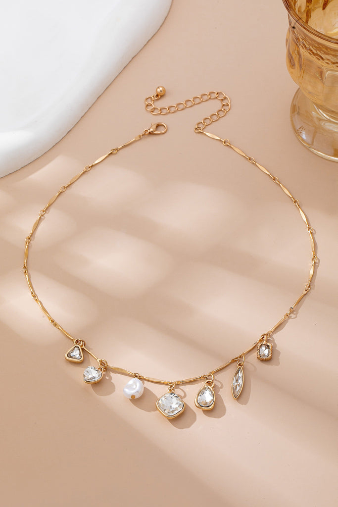 CHARM NECKLACE-MULTI STYLE RHINESTONE CHARM | 80N92685