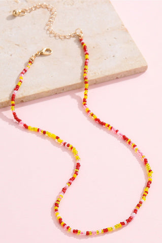 18K STAINLESS STEEL TARNISH FREE BEADED NECKLACE | 40NK9663