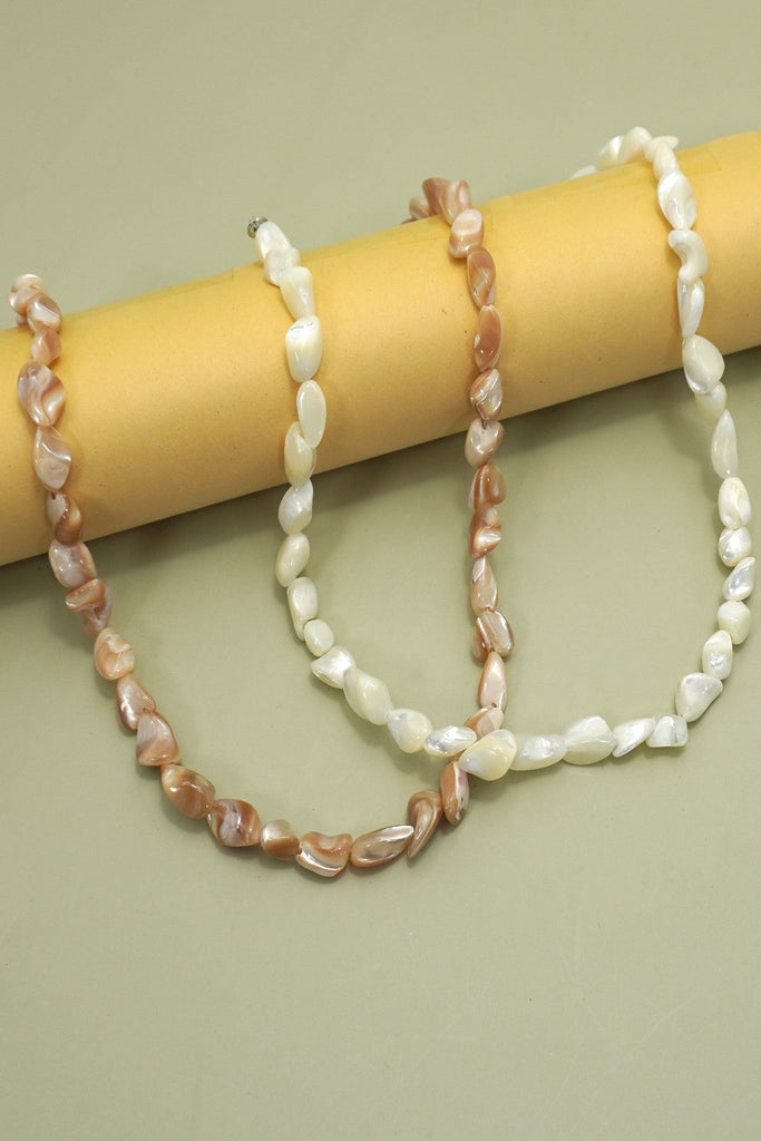Iridescent Mother-of-Pearl Shell Nugget Necklaces | 40NK9664