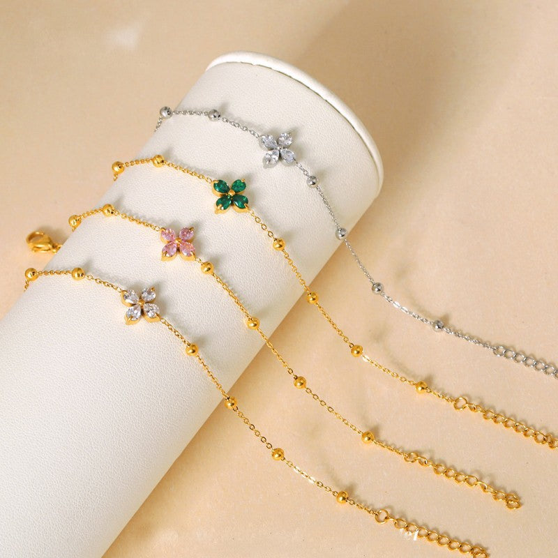 18K STAINLESS STEEL TARNISH FREE GEMSTONE BRACELET | 40B5219