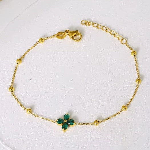 18K STAINLESS STEEL TARNISH FREE GEMSTONE BRACELET | 40B5219