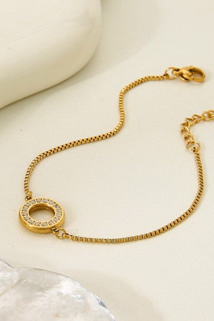 18K STAINLESS STEEL TARNISH FREE GEMSTONE BRACELET | 40B5220