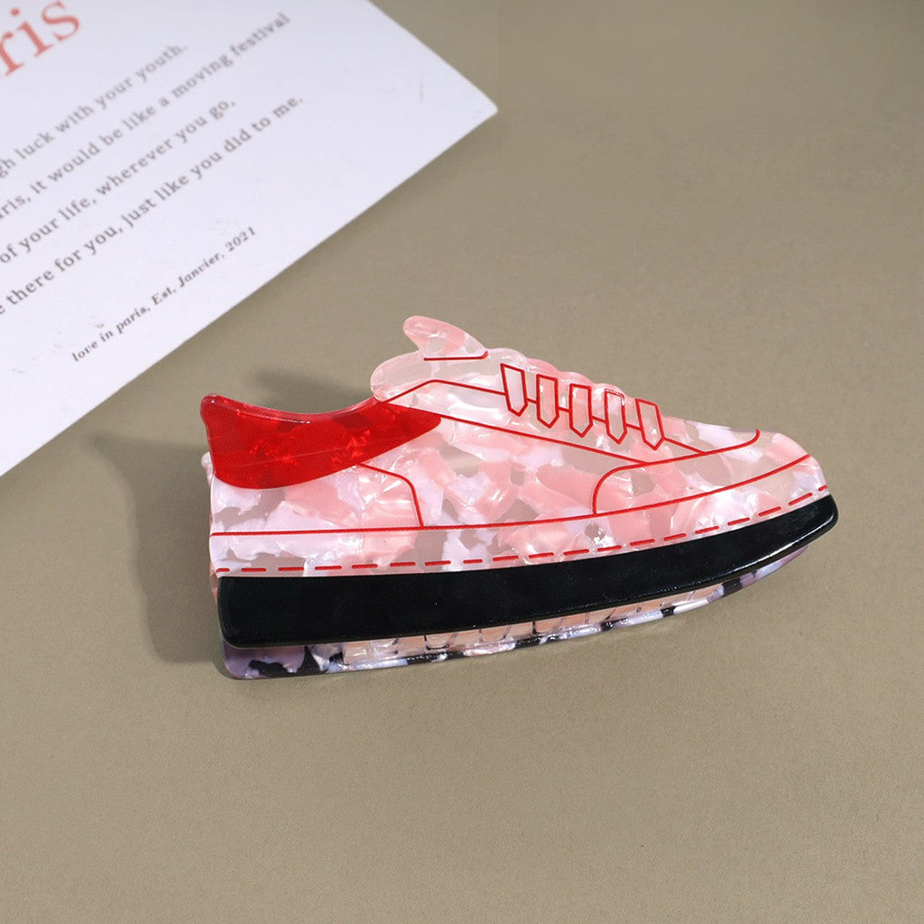 Acetate novelty shoe bow Hair Claw Set | 40H1037