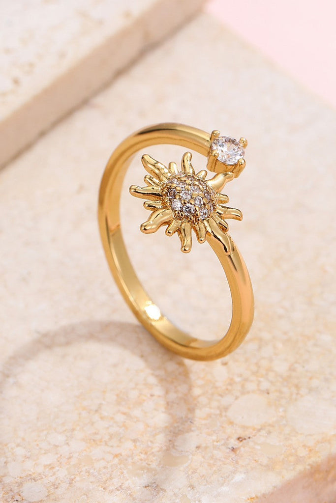 18K STAINLESS STEEL TARNISH FREE FLOWER RING | 40R139