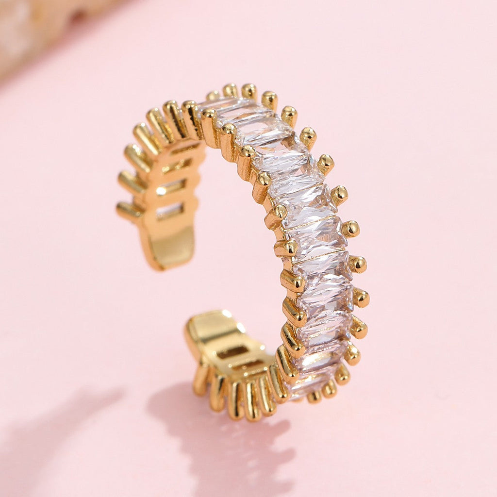 Baguette rhinestone cocktail eternity band Ring | 40R143