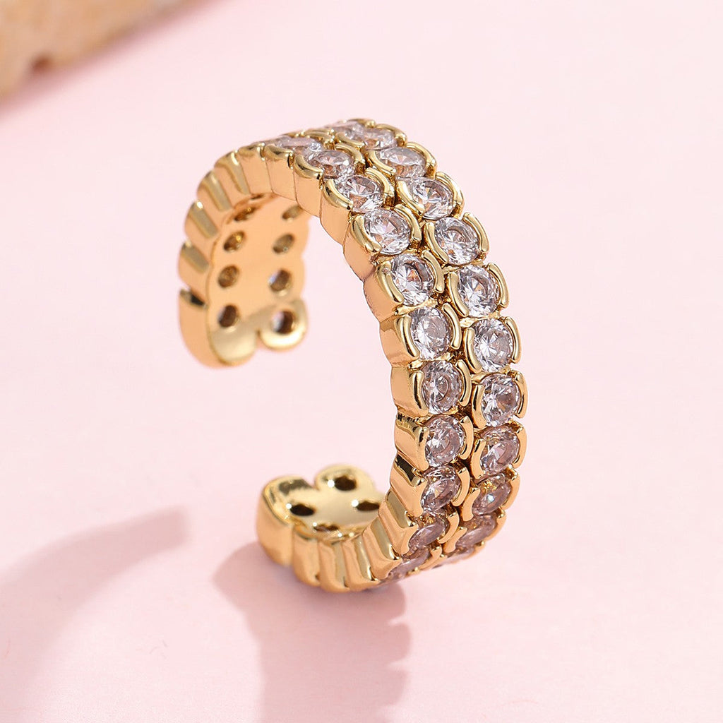 Baguette rhinestone cocktail eternity band Ring | 40R143