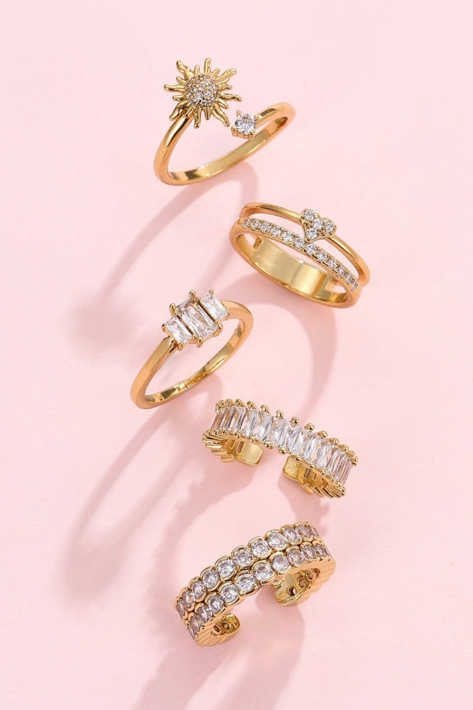 Baguette rhinestone cocktail eternity band Ring | 40R143