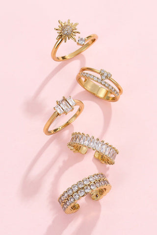 Baguette rhinestone cocktail eternity band Ring | 40R143