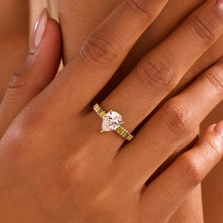 Baguette rhinestone cocktail eternity band Ring | 40R143