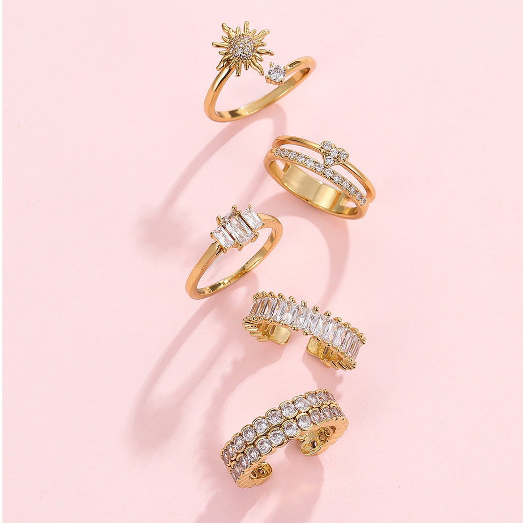 Baguette rhinestone cocktail eternity band Ring | 40R143