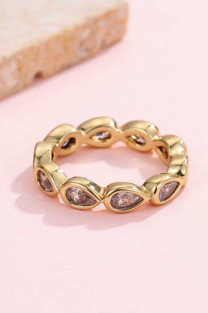 Gold Rhinestone Multi-Shape Eternity Stack Rings | 40R142