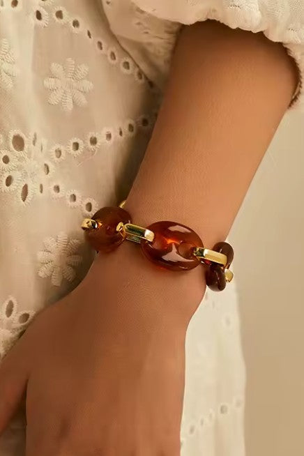 Marbled Resin Link Bracelet | 40B5232