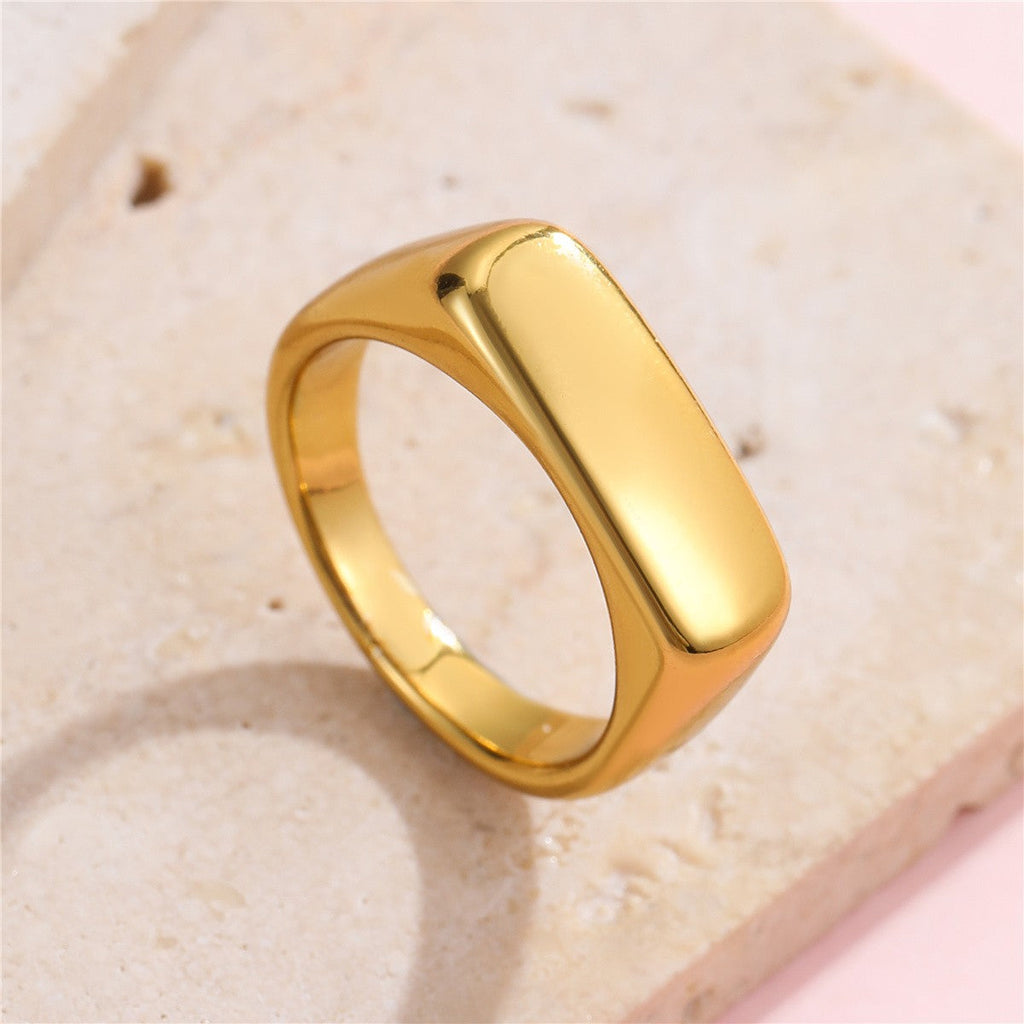 18K STAINLESS STEEL TARNISH FREE  GEOMETRIC RINGS | 40R147