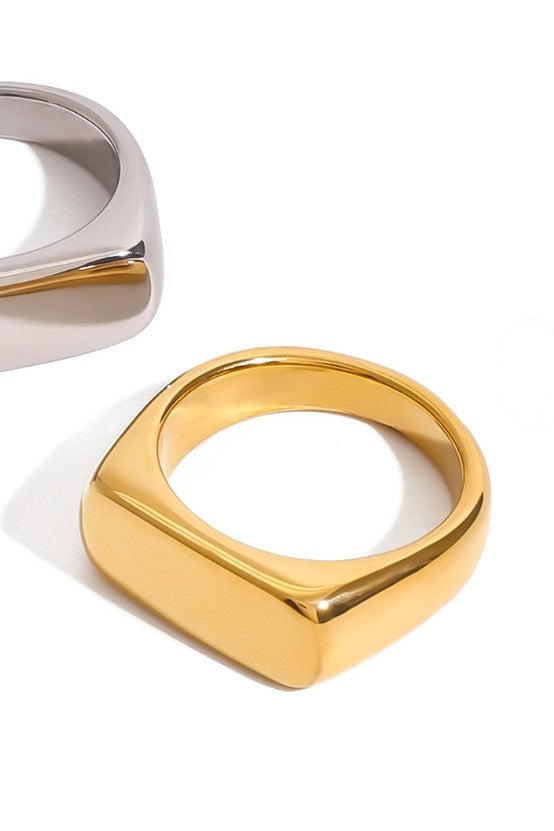 18K STAINLESS STEEL TARNISH FREE  GEOMETRIC RINGS | 40R147