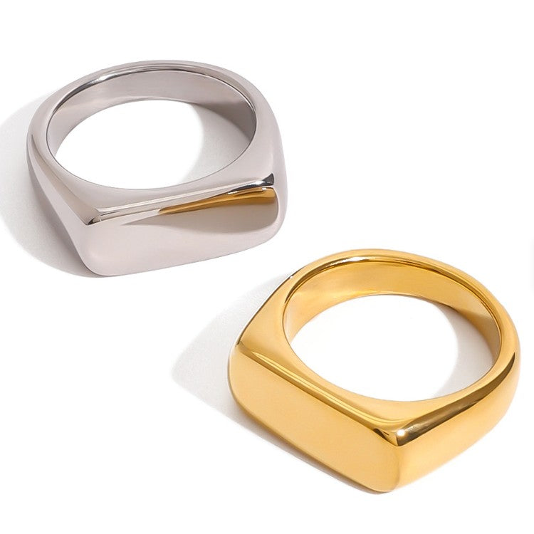 18K STAINLESS STEEL TARNISH FREE  GEOMETRIC RINGS | 40R147