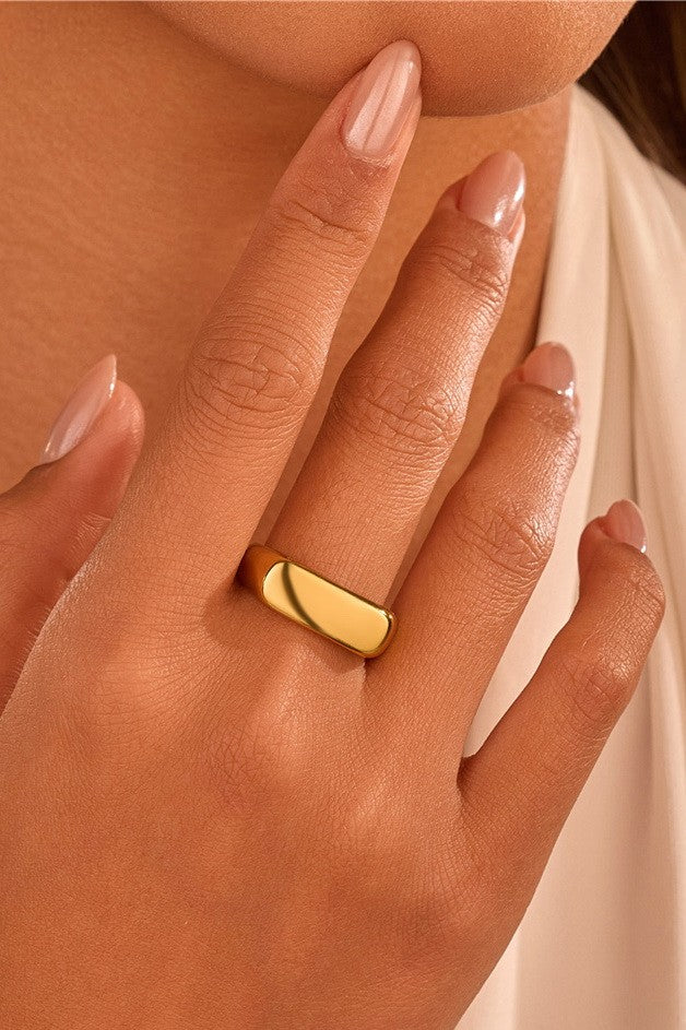 18K STAINLESS STEEL TARNISH FREE  GEOMETRIC RINGS | 40R147