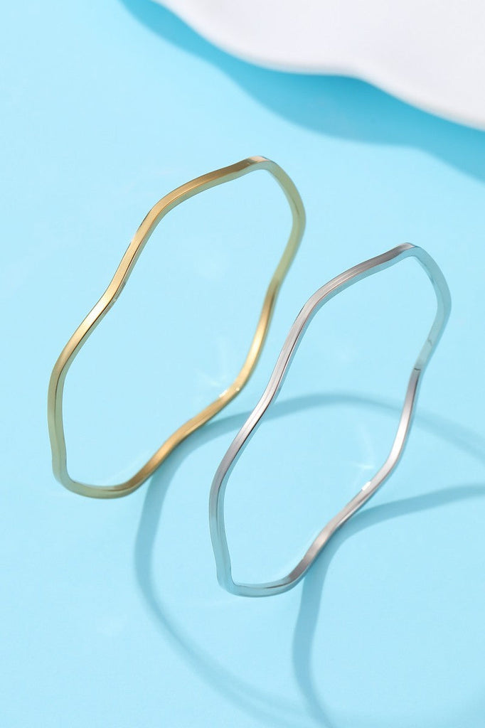 18K NON-TARNISH WATERPROOF STAINLESS STEEL BANGLE | 40B5237