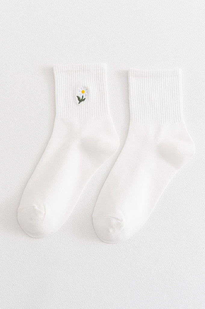 FLOWER MID CALF LENGTH SOCKS | 40S02079