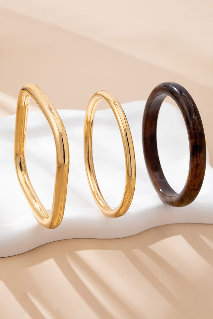 Tort & Gold Bangle Trio Bangle Set | 80B1586