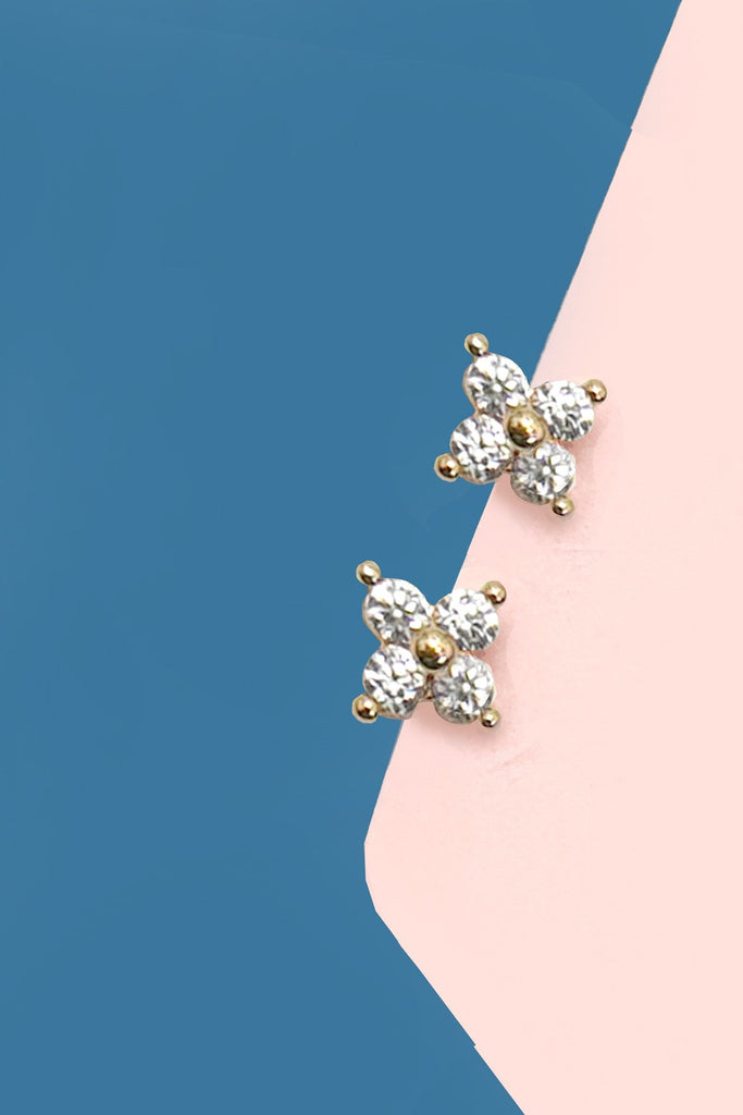 18K STAINLESS STEEL TARNISH FREE STUD EARRINGS | 40E474