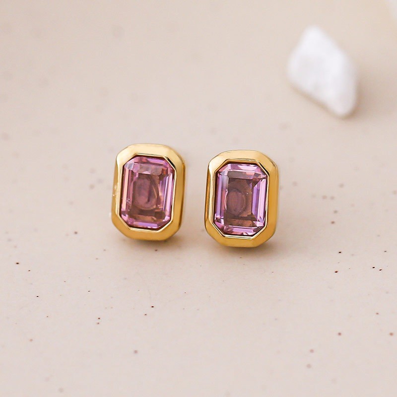 18K STAINLESS STEEL TARNISH FREE CRYSTAL EARRINGS | 40E472