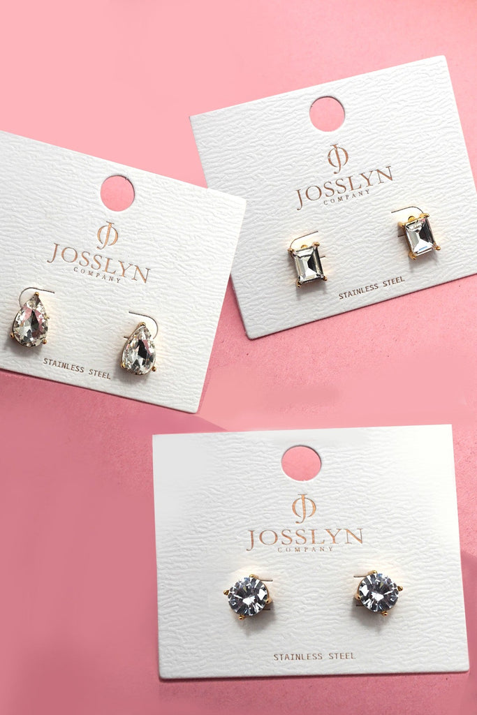 STAINLESS STEEL SCREW BACK POST STUD EARRINGS | 40E473