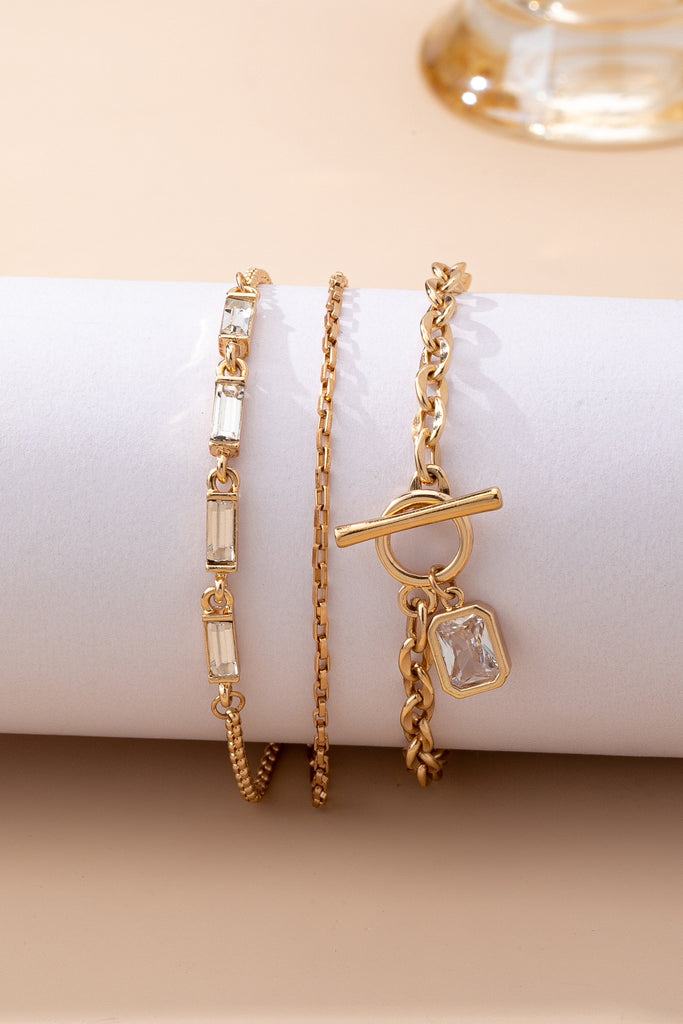 Multi Baguette Crystals & Toggle Clasp | 80B1650