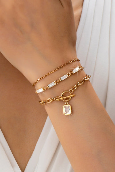 Multi Baguette Crystals & Toggle Clasp | 80B1650