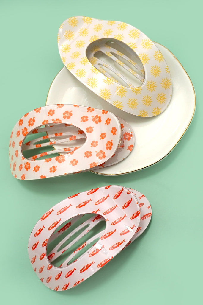 Jumbo Lay Flat Oval Hair Claw Clips Secure Styling | 40H1049