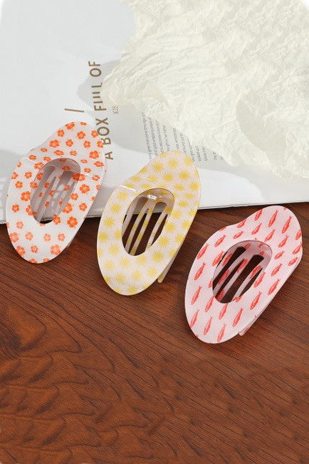 Jumbo Lay Flat Oval Hair Claw Clips Secure Styling | 40H1049