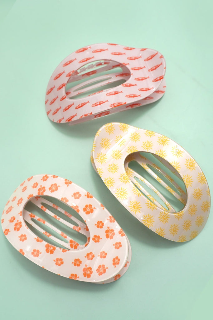 Jumbo Lay Flat Oval Hair Claw Clips Secure Styling | 40H1049