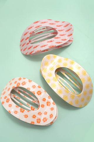 Jumbo Lay Flat Oval Hair Claw Clips Secure Styling | 40H1049