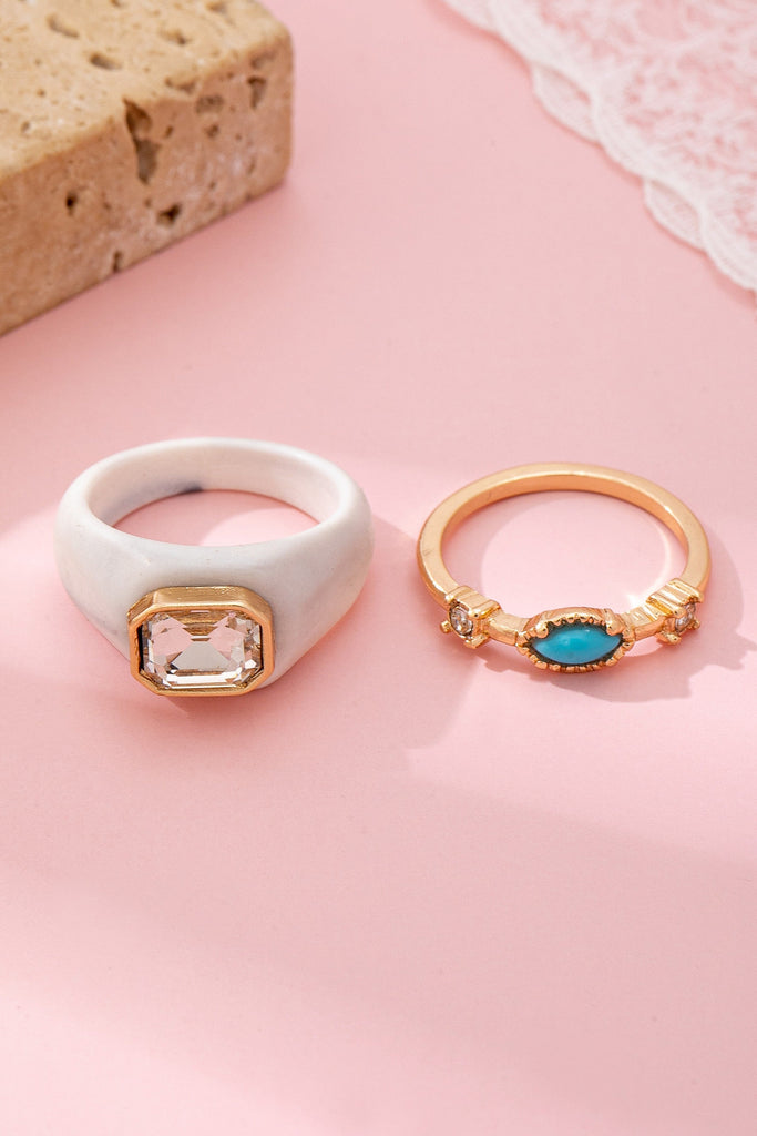 Marble & Gemstone Statement Ring | 80R208