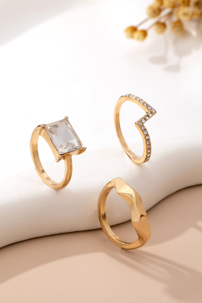 Geometric Sparkle Double Band Ring | 80R210