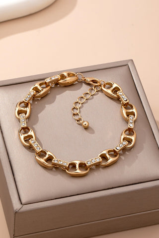 Sparkling Gold Link Chain Bracelet | 80B1657