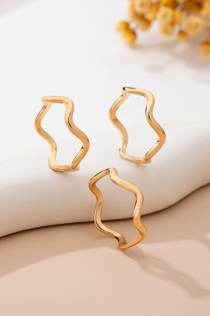 Organic Wavy Knot Gold Ring | 80R211
