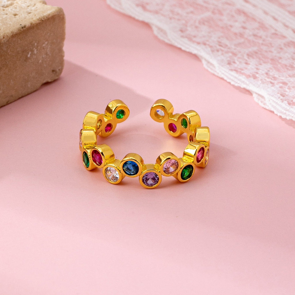 Multicolor Gemstone Beaded Ring | 80R218