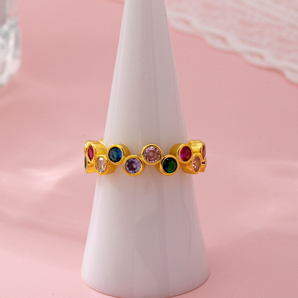 Multicolor Gemstone Beaded Ring | 80R218