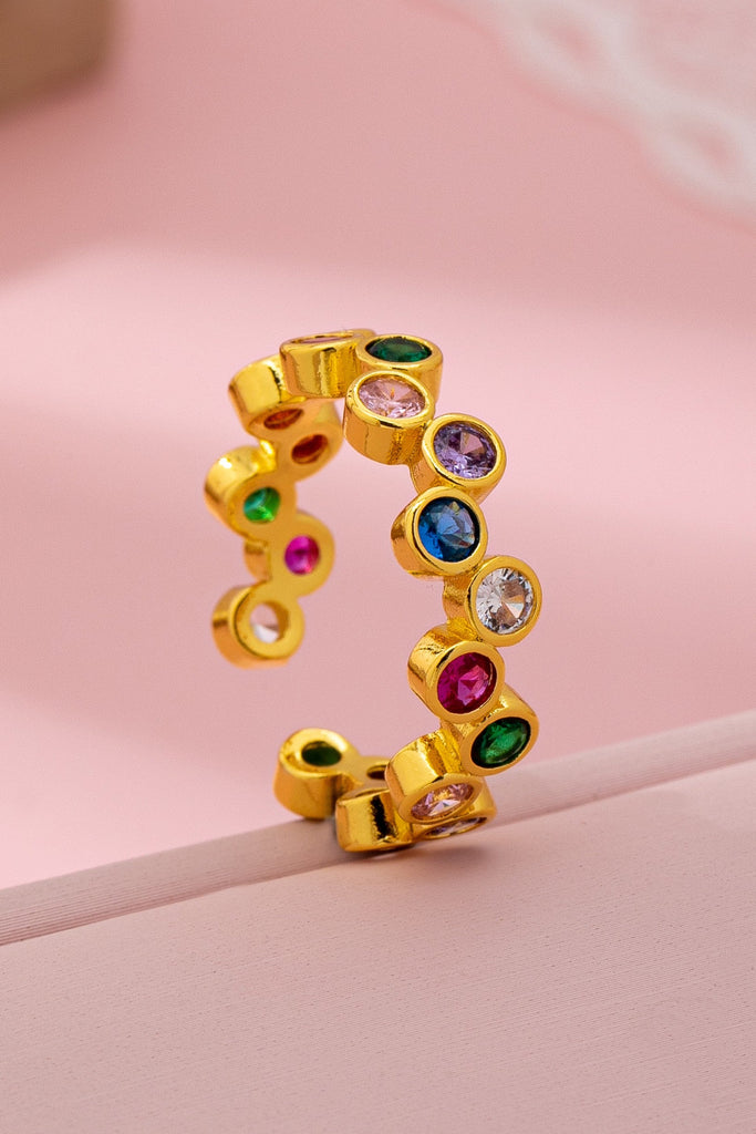 Multicolor Gemstone Beaded Ring | 80R218