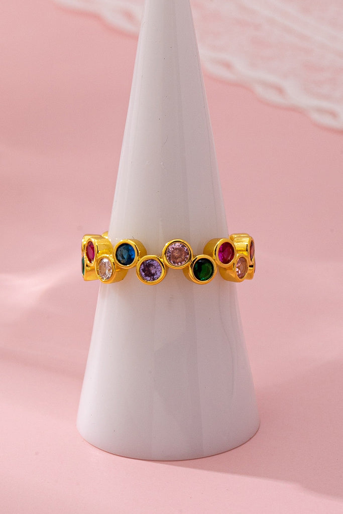 Multicolor Gemstone Beaded Ring | 80R218