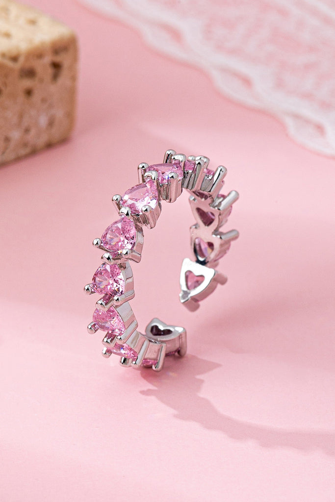 Pink Heart Eternity Band Ring | 80R219