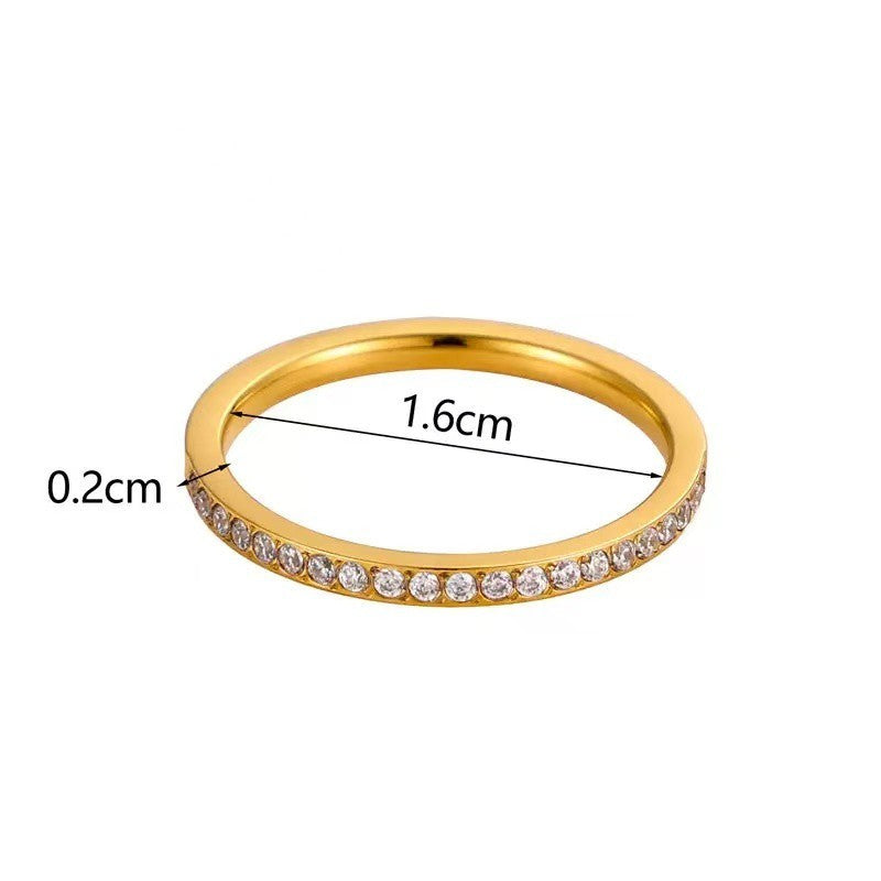 18K STAINLESS STEEL TARNISH FREE BAND RING | 40R148