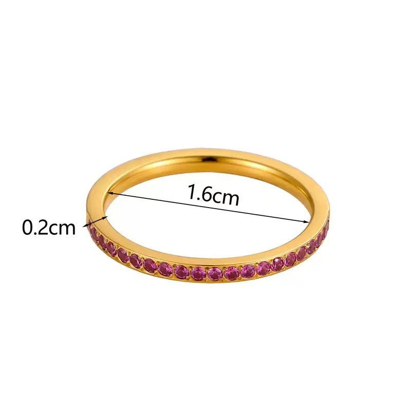 18K STAINLESS STEEL TARNISH FREE BAND RING | 40R148