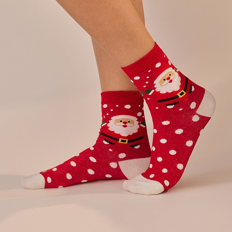 Festive Holiday Polka Dot Crew Socks | 40S02102