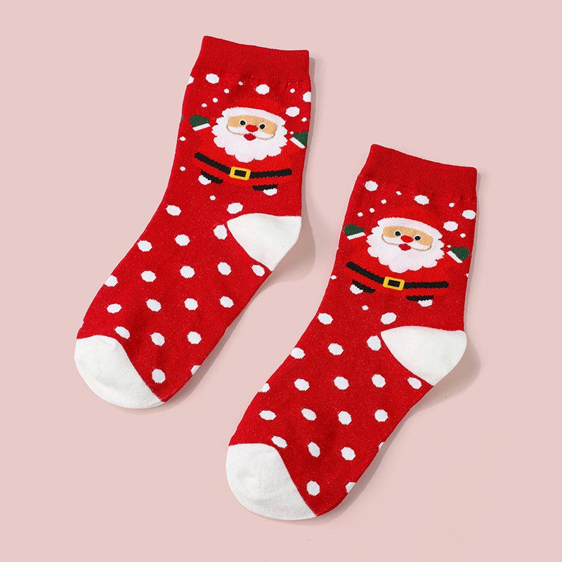 Festive Holiday Polka Dot Crew Socks | 40S02102