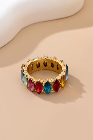 Rainbow Marquise Gem Eternity Band Ring | 80R224