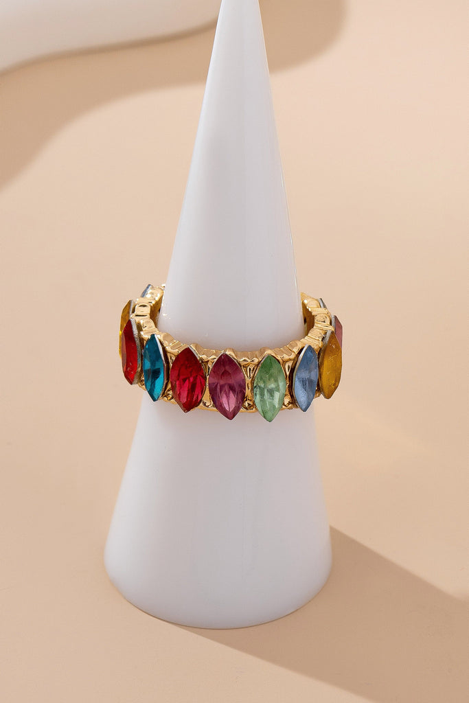 Rainbow Marquise Gem Eternity Band Ring | 80R224